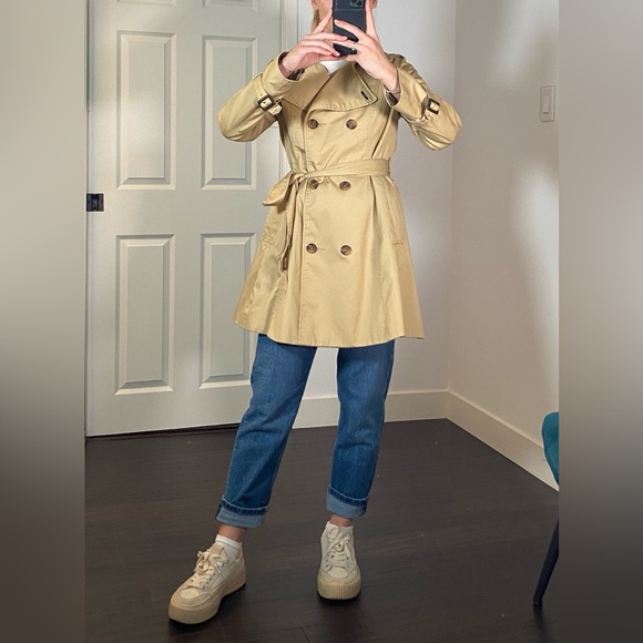 H&M Classic Beige Trench Coat - Size 8 - Picture 7 of 9